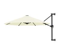 Sombrilla de pared con barra de metal arena 300 cm