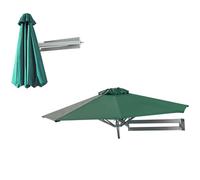 Sombrilla de Pared para Patio con mástil de Metal y Estructura de Aluminio, Parasol Exterior inclinable.