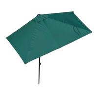 Sombrilla de patio ajustable de 2,4 x 1,2 m, impermeable, protección UV, para exteriores y balcones, color verde, perfecta para protección solar