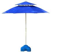 Sombrilla de Patio de Doble Techo de 2,3 m/2,7 m for Playa, Piscina y jardín. Protección Solar Redonda, Resistente al Agua y a los Rayos UV.(Bl?,9 fot/270 cm)