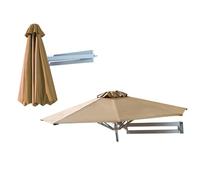 Sombrilla de Patio inclinable de Pared con mástil metálico y Estructura de Aluminio para jardín, terraza y balcón: una solución de Sombra con Estilo.
