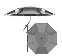 Sombrilla de playa ajustable con patrón de fibra de carbono UV50+ toldo de pesca al aire libre de 6.5 pies para jardín y patio para máxima protección UV
