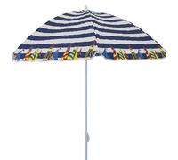 Sombrilla de playa camping de rayas multicolor tela ø1,5 de TNT práctico y li...
