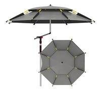Sombrilla de Playa con Bolsa Transporte, Parasol portátil inclinable protección, sombrilla Pesca Ajustable, Ligera y Resistente al Viento, Patio, para jardín, Patio Piscina 6.6/7.2/7.9 pies