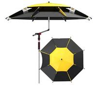 Sombrilla de Playa con Bolsa Transporte, Parasol portátil inclinable protección, sombrilla Pesca Ajustable, Ligera y Resistente al Viento, Patio, para jardín, Patio Piscina 6.6/7.2/7.9 pies