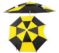 Sombrilla de Playa de 2 m con inclinación, Ideal para Pesca, Ligera, para Patio o jardín, Resistente al Viento, Ajustable 360°, con Anclaje para protección Solar y para Exteriores.