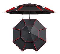 Sombrilla de playa inclinable de 360° resistente al viento, gran toldo de jardín al aire libre para viajes y picnic, disponible en tamaños de 1,8 m/2,2 m/2,2 m/2,4 m/2,6 m y sombra de playa portátil
