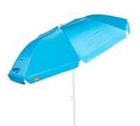 Sombrilla de Playa Plegable 8 Varillas Mástil Regulable, 180 Cm, Azul