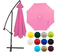 Sombrilla de Repuesto para Patio de 2-4.0m, 6/8 Costillas Toldo de Repuesto para Sombrilla de Exterior Impermeable UV, para Piscina Mesa de Mercado, Reemplazar la tapa(Light red,(6Rib)215cm)