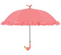 Sombrilla Esschert Design FLAMINGO Rosa Con Volantes Pink Se Mantiene De Pie