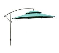 Sombrilla Grande de Dos Niveles de 2,7 m, con 8 Varillas, para Patio, Exterior, Anti-UV, Ideal para Playa, Piscina, Patio o Tienda de campaña, Color Verde A (Verde A)