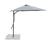 Sombrilla ideal para exteriores de forma redonda poste lateral de metal barni...