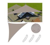 Sombrilla impermeable Tenda - Toldo triangular con protección UV de 21 x 21 x 30 pies para uso en exteriores, ideal para jardín, balcón, terraza con cuerda y anillo en D.