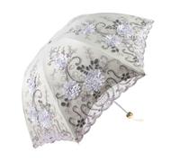 Sombrilla - Impermeable y resistente al viento, vintage, plegable, paraguas de encaje para lluvia, para parque al aire libre, playa, picnic, viajes, caminar, escalada, viajes, mochila