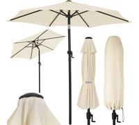 Sombrilla inclinable Fiji aluminio beige 200cm con manivela