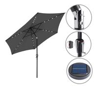 Sombrilla inclinable Miami Antracita ⌀270cm con LED