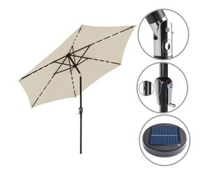 Sombrilla inclinable Miami beige 270cm LED UV30+