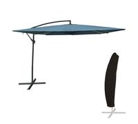 Sombrilla molokai cuadrada 2,7x2,7m azul gris + funda