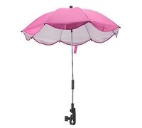 Sombrilla para Cochecito de Bebé 14in, Sombrilla Universal con Pinza Sombrilla Ajustable para Cochecito de Bebé con Protección Parasol para Cochecito, Capazo, Silla de Ruedas (Rosa roja