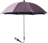 Sombrilla Para Cochecito De Bebé, Sombrilla Universal 50+ UV Con Abrazadera Ajustable Y Brazo Flexible Para Cochecito, Silla De Paseo, Silla De Ruedas Para Bicicleta, Silla De Playa,Rojo,75cm,Pict