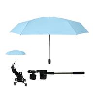 Sombrilla para cochecito, paraguas con clip para cochecito, paraguas para cochecito de bebé, 360 ° ajustable | Sombrilla para silla de paseo, sombrilla para cochecito, patucos UPF 50+ con clip