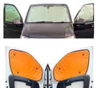 Sombrilla para Parabrisas Compatibles con Citroen Berlingo (2008-2018)(Juego Completo + portón Trasero) Color de Respaldo de Naranja Fluorescente, Reversible
