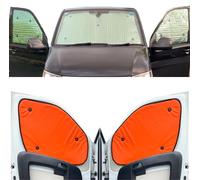 Sombrilla para Parabrisas Compatibles con Fiat Doblo (2000-2010)(Conjunto Frontal) Color de Respaldo de Tango Naranja, Reversible