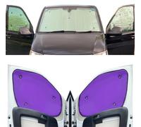 Sombrilla para Parabrisas Compatibles con Fiat Scudo (2022-Date)(Juego Completo+Base de Ruedas Media+Puertas de Granero) Color de Respaldo de Púrpura, Reversible