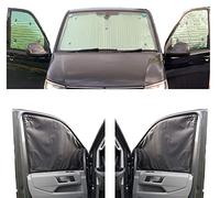Sombrilla para Parabrisas Compatibles con Mercedes Viano (2003-2014)(Conjunto Frontal) Color de Respaldo de Carbón, Reversible