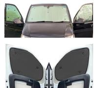 Sombrilla para Parabrisas Compatibles con VW T6 Transporter (2016-2020)(Juego Completo+Sensor de Lluvia+Base Entre Ejes Corta+Portón Trasero) Color de Respaldo de Carbón, Reversible