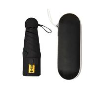 Sombrilla para protección UV, paraguas de viaje compacto con bloqueador UV, resistente al viento y ligero | Sombra portátil de sol con caja de almacenamiento, ideal para mujeres que caminan por la