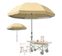 Sombrilla Parasol Redonda AntiUV Sombrilla De Mercado Grandes(Beige,2.8m)