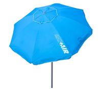 Aktive 220 Cm Antivition Beach With Inclinable Mast And Uv50 Protection Beach Umbrella Azul
