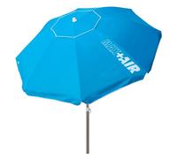 Aktive 62216 - Sombrilla playa Resistente al viento | Sombrilla paraviento medidas Ø220 cm, mástil Ø28-32 mm | Color azul, con protección UV 50 | Parasol playa antiviento