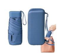 Sombrilla portátil - Parasol de viaje de diámetro abierto, diseño moderno, diseño ligero e impermeable | Compacto al aire libre para el uso diario, azul oscuro, Siehe Beschreibung