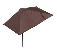 Sombrilla rectangular ajustable de 8 x 4 pies para patio, protección UV e impermeable, elegante color café, para uso en balcón, mercado y jardín, solución perfecta para refugio solar