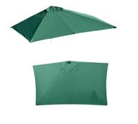 Sombrilla rectangular de pared de 1,9 m y 2,4 m con 5 varillas,tela de repuesto,para patio,mercado,terraza,jardín,cubierta superior,lona anti-UV(Green 2x1m/6.5ftx3.3ft)