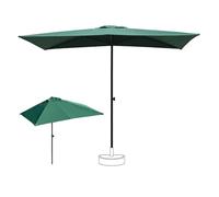 Sombrilla Rectangular de Pared para Patio, 9x5 pies, Media sombrilla de Altura Ajustable para balcón, Piscina o terraza, Estructura de Acero Resistente con toldo de protección UV.