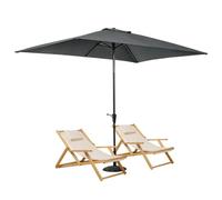 Sombrilla rectangular para terraza, 200 x 300 cm, cubierta rectangular | Parasol de repuesto para exteriores, cubierta de jardín, mercado, bahía, parques, camping, picnic, patio trasero