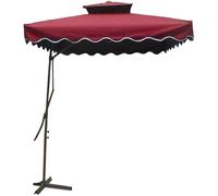Sombrilla Roma de 2,2 m Cuadrada for Patio, terraza, Patio y Piscina, de Doble Capa, Colgante con Base en Cruz.