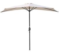 Sombrilla semicircular for balcón y jardín de 2,7 m con manivela, Parasol semicircular for Patio al Aire Libre, terraza pequeña, protección UV, sombrilla Impermeable