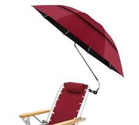 Sombrilla Silla Playa, Sombrilla de Playa con Abrazadera, Sombrillas Playas | Orientación Regulable, Protección UV UPF 50+ con Doble Capa, Para Sillas de Playa, Cochecito y Carritos de Golf