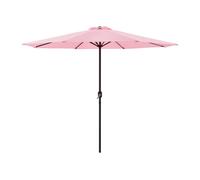 casa.pro Sombrilla Sonn 300 x 230 cm con Manivela para Jardín Patio Terraza Balcón Repelente al Agua Parasol Vara de Acero Rosa Pastel