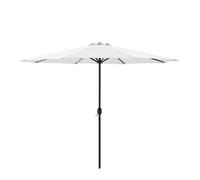 casa.pro Sombrilla Sonn 300 x 230 cm con Manivela para Jardín Patio Terraza Balcón Repelente al Agua Parasol Vara de Acero Blanco