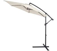 Sombrilla teraza beige aluminio 330cm inclinable UV30+