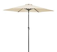 Sombrilla terraza aluminio beige 300cm diámetro UV 80+