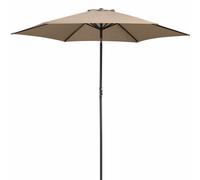 Sombrilla terraza aluminio topo 300cm diámetro UV 80+