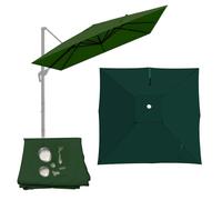 Sombrilla Terraza Exterior 2.5x2.5 3x3M 4x3m Toldo Tela De Repuesto, Grandes Cuadrado/Rectangular Parasol Canopy, Cubierta De Recambio Para Paraguas Voladizas, UV50+ Impermeable(Dark green,2.5X2.5m)
