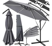 Sombrilla terraza Mali antracita 350cm LED solar UV80+
