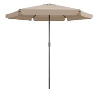 Sombrilla terraza XXL taupé 330cm diámetro manivela UV80+